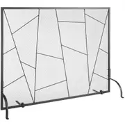 VEVOR Fireplace Screen Single Panel, Sturdy Iron Mesh Fireplace Screen, 906(L) x720(H)MM Spark Guard Cover, Simple Installation, Free Standing Fire Fe