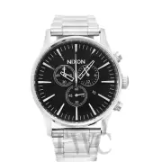NIXON Sentry Chono A386-000 Black Dial Men's Watch Genuine FreeS&H