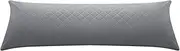 Luxdream Shredded Memory Foam Body Pillow Large Full Back Hip Leg Support Bed Pillows for Side Sleepers Pregnancy Maternity Stomach 137x50cm Grey Cover
