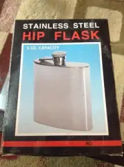 New 6oz Stainless Steel Liquor Wine Hip Flask Screw Cap US FAST FREE SHIPPING