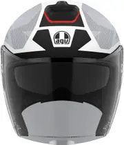 AGV Irides Trieste Jet Helmet, black-white-red, Size XL for Men Black White Red
