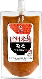 YAMASAN KYOTO UJI Miso Paste Malted Rice, Naturally Fermented, Handmade in Shisyu Nagano Japan, Non-GMO, No MSG (300g)