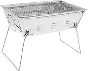 WeiLaiKeQi Backpacking Charcoal Grill with Folding Design for Family Gatherings, Stainless SteelColor
