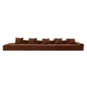 [James Lane] Riley Muse Rust Modular Sofa - 1x Arm, 4x Armless, 1x Left Terminal