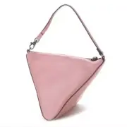 ECCO Soft Leather Hand Bag Dusty Pink Triangle NWT