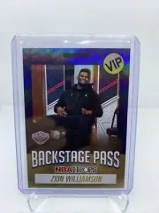 2020-21 NBA Hoops ZION WILLIAMSON Pelicans Backstage Pass Insert #10