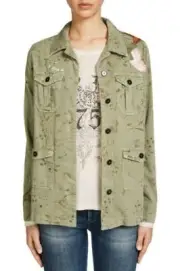 OUI Jacket Shirt Size UK 8 > US 12 > EU 34 Khaki Green Military £215