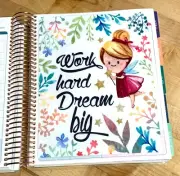 "Work Hard Dream Big" Fairy 2-Sided Dashboard for use with Erin Condren Planner