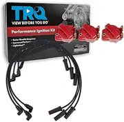 TRQ Ignition Coils & Spark Plug Wires Kit Compatible with 97-99 Buick Regal Pontiac Grand Prix