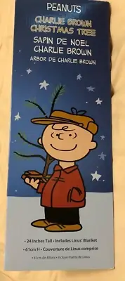 Peanuts Original Charlie Brown Christmas Tree 18” with Linus Blanket Decor Gift