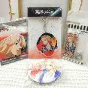Tokyo Revengers Mikey Acrylic Keychain Hologram Can badge Set of 4 Anime Japan