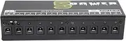 Wosune Pedal Board Power, 7CH 9V (100mA) & 1CH 9V (500mA) & 1CH 12V/18V (100mA), LED Indication, Short Circuit Protection, Black