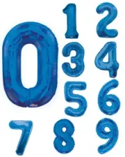 NUMBER BALLOONS, ROYAL BLUE SHAPE NUMBER FOIL BALLOON 34 INCH.