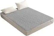 Queen Mattress Topper 120×200cm Anti Slip Single Bed Mattress Protector, Enhance Comfort and Support with This Premium Quality Mattress Toppers (Light Grey)
