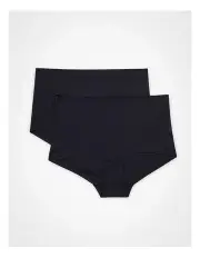 [Taking Shape] No Visible Panty Line Micro Full Briefs 2 Pack in Black