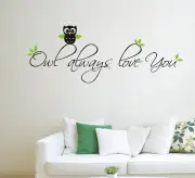 Wall stickers owl always loves you Quote Removable Art Vinyl Decor Home Kids Au
