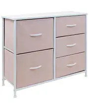 Sorbus Pink Dresser With 5 Drawers