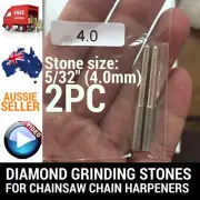 2 X 5/32 DIAMOND GRINDING STONES FOR CHAINSAW CHAIN SHARPENER OREGON STIHL ETC
