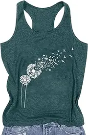 [MQSVPUT] Womens Tank Tops Summer Racerback Graphic Tanks Beach Vacation Tops Loose Running Athletic Sleeveless Shirt Cami