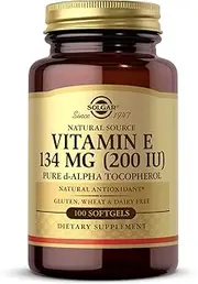 Solgar Vitamin E 200 Iu Pure Dalpha100 Softgels