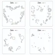 Sizzix Heart Wreath Layered Stencil Set