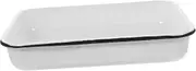 BESTYASH Wear Resistant Non Stick Baking Tray Enamel Food Pan for Fruit Bread More Kitchen Storage for Home Cafes Easy Clean Conduction