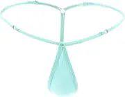 [BreakEgg] Men's Adjustable G-String Thong Underwear, Sexy Ice Silk Transparent T-Back Panties