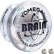 [Yomega] The Original Brain - Professional Yoyo for Kids and Beginners, Responsive Auto Return Yo Yo Best for String Tricks + Extra 2 Strings & 3 Month Warranty (Clear)