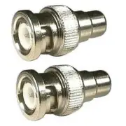 2 x BNC Male to RCA Female Adaptor - use in CCTV camera (P0385)