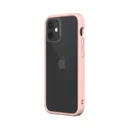 RhinoShield iPhone 12 mini Case MOD NX with Rim, Button, Frame, Clear Back Plate Blush Pink