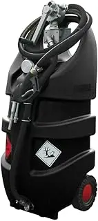 ES Tanks Emilcaddy 110 Litre Petrol Portable Fuel Tank with Rotary Pump | Puncture Proof Tyres | and Manual Nozzle - Durable and Reliable for Vehicles