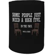Alcohol Stubby Holder - High Five Chair - Funny Novelty Birthday Gift Joke Beer Can Bottle