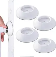 Gate Extender, Gate Wall Protector | Guardrail Security Door Wall Saver - Protect Walls and Doors, 4 Piece Railing for Security Door, Wall Cups