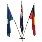Australian/Aboriginal/TSI Flag Set (1370 x 685mm sleeve) with Metal Base & Li...