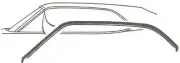 1970-1971 Ford Torino 2 door notchback, fastback roof rail weatherstrip seals