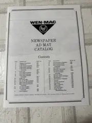 AMF WEN-MAC HOBBY SHOP DEALER NEWSPAPER AD MAT CAT. TETHER CAR CONTROL LINE TOYS