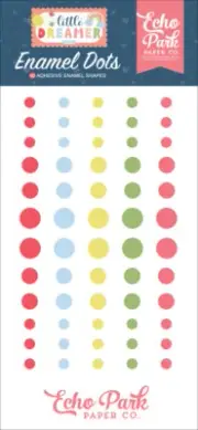 1 Pack Echo Park Paper LITTLE DREAMER GIRL Decorative Enamel Dots