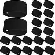 [Jeere] 20 Pcs Unisex Chef Hat Adjustable Kitchen Cooking Caps Sushi Beanie Breathable Mesh Top Skull Cap Chef Hat for Men Women Adult, Black, Black, One Size