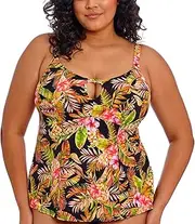 [Elomi] Women's Tiger Valley Non Wired Moulded Tankini Top