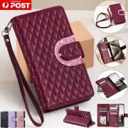 For Samsung S24 Ultra S23 FE S22 S21 S20 S10 Plus Wallet Case Flip Leather Cover