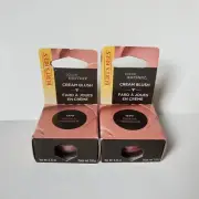 Lot Of 2 Burts Bees Color Nurture Cream Blush 1270 Guava Meringue Creme Rouge **
