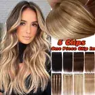 Thick Clip In Human Hair Extensions Real Remy One Piece Weft 3/4 Full Head 100G