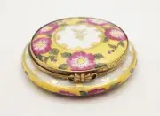 New Hand Painted French Limoges Trinket Box Amazing Spring Floral Blossoms Box