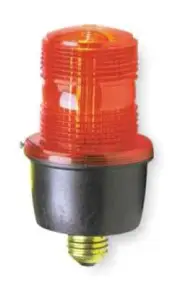FEDERAL SIGNAL Low Profile LP3E-120R RED STROBE WARNING LIGHT