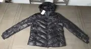 A5 XL SZ 44/14 BOGNER SASSY 2 BLACK FIRE & ICE DOWN FILL HOODED PUFFY SKI JACKET
