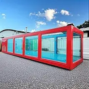 Steel Frame Family Container Swimming Pool – Large Customizable Fiberglass Pool, Prefabricated Modular Outdoor Backyard Pool