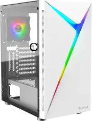 ATX Mid Tower Gaming Computer PC Case with Side Tempered Glass Swing Do