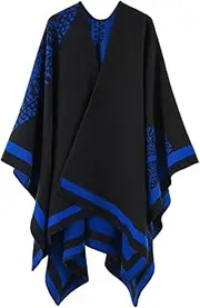 [リキシマウケ] Women Cape Coat Popular All Match Ethnic Style Retro Cloak Coat