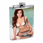 Thai Pin Up Girls D 6 Flask 8oz Stainless Steel Hip Drinking Whiskey