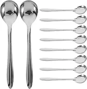 Veemoon 100pcs Stainless Spoons Portable Dessert Spoons for Sugar Tea and Appetizers Dishwasher Safe for Restaurants and Cafes